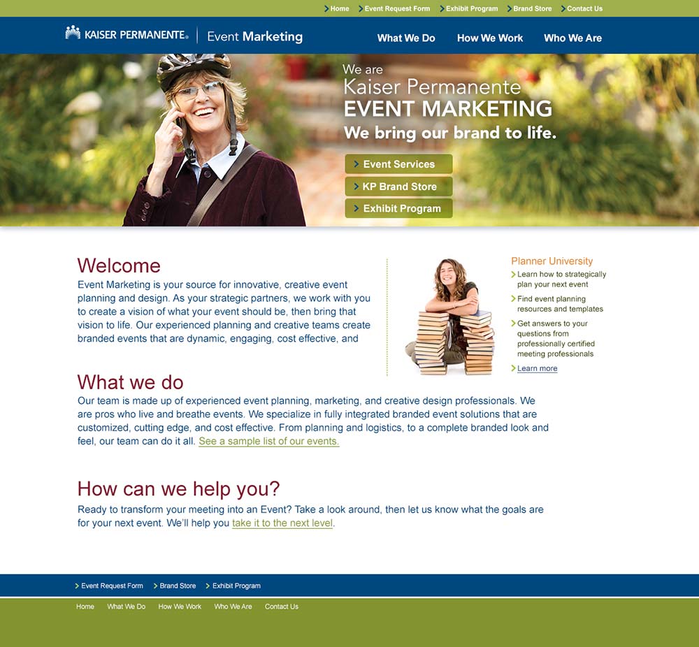 Kaiser Eventing Planning Website